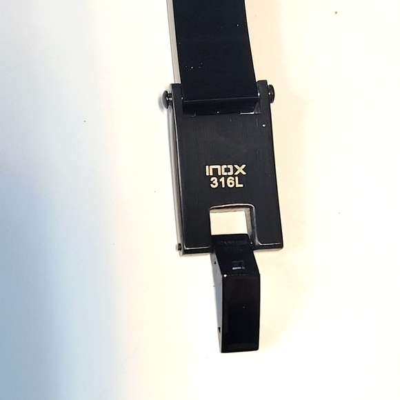 Inox Jewelry Men's Black IP 316L Stainless Adjustable Link Bracelet 8.25" - Picture 5 of 7